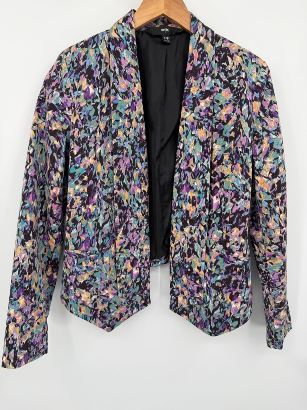 Mossimo Supply Co. Watercolor Open Front Blazer Jacket